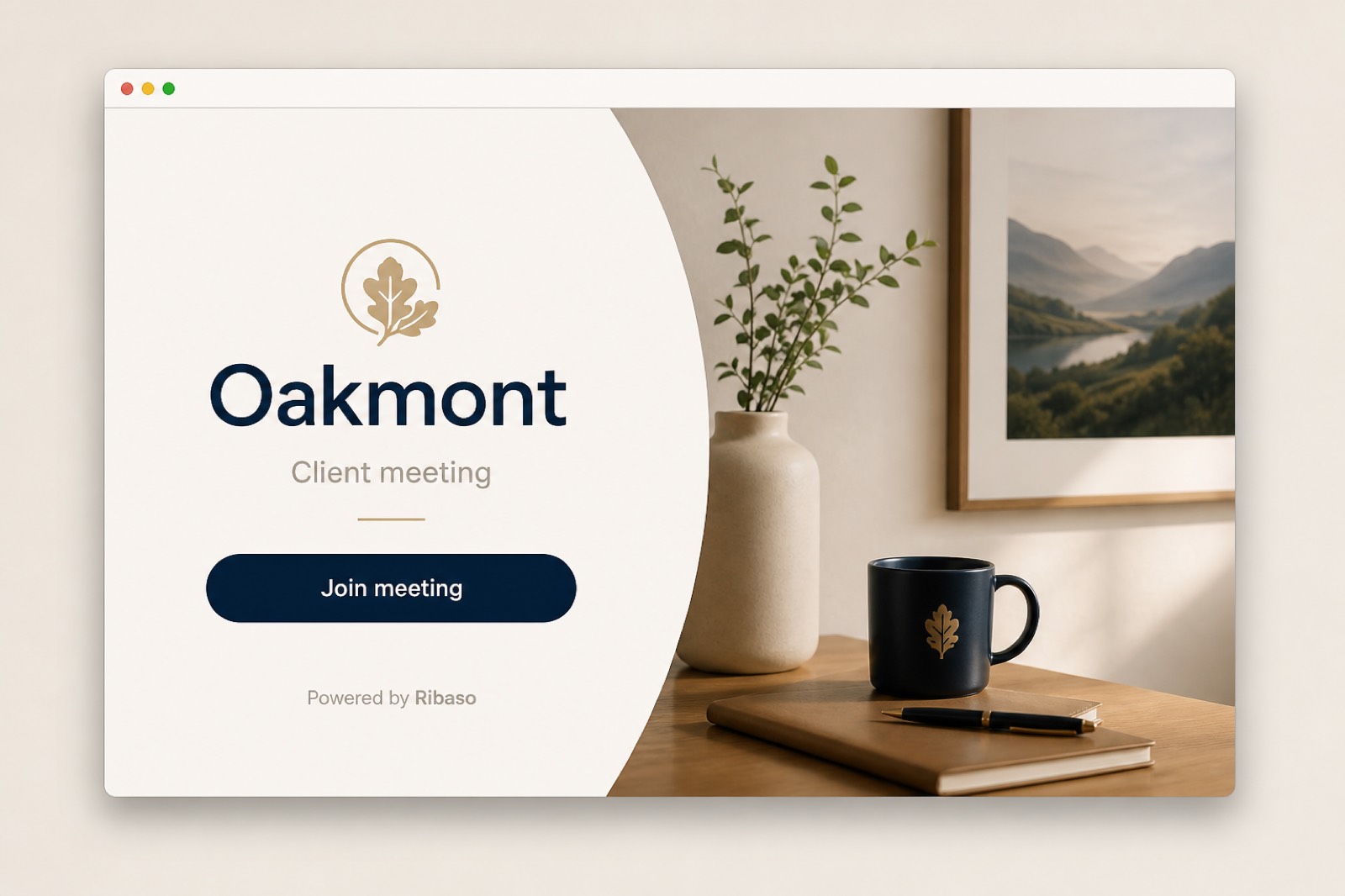 Oakmont join page, powered by Ribaso